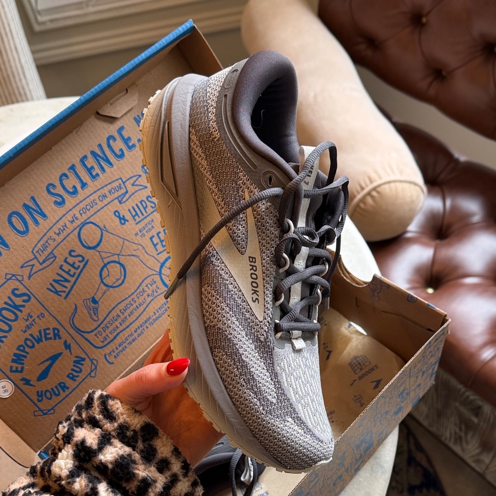 Brooks Gray and White Athletic Shoes - Picture 2 of 3